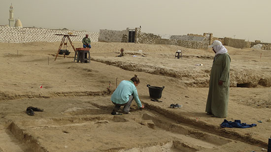 Archaeological team at work onsite.